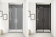 ONDEE - Pack montage 3 Panneaux muraux  en niche -  Gris & Anthracite 120 cm - profilés blanc - vignette