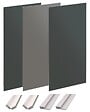 ONDEE - Pack montage 3 Panneaux muraux  en niche -  Gris & Anthracite 120 cm - profilés blanc - vignette