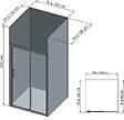 ONDEE - Pack montage 3 Panneaux muraux  en niche -  Gris & Anthracite 120 cm - profilés blanc - vignette