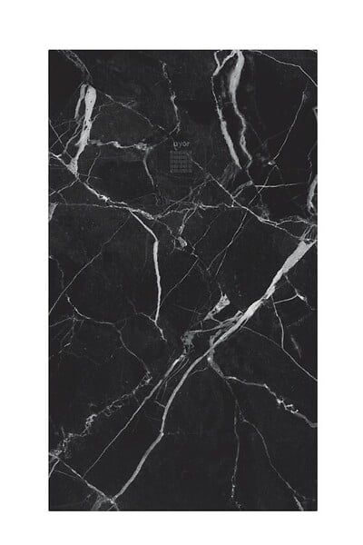 ONDEE - Receveur de douche  NOLA 3 - 90x140x3 - Résine - Marbre noir - Bonde - Découpable - large