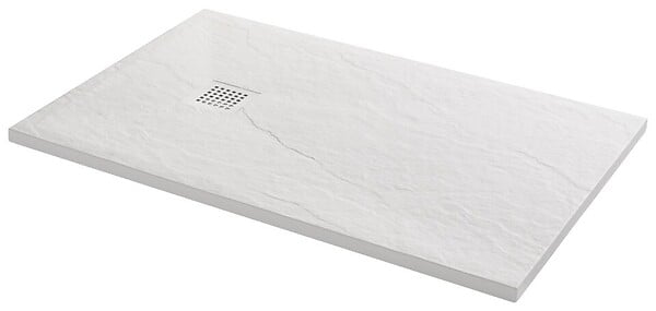 ONDEE - Receveur de douche NARA - Antidérapant Découpable 90x200 cm Résine Blanc Bonde - large