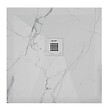 ONDEE - Receveur de douche  NOLA 3 - 90x90x3 - Résine - Marbre blanc - Bonde - Découpable - vignette