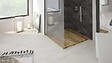 ONDEE - Receveur de douche  NOLA 3 - 90x90x3cm - Résine - Noyer - Bonde - Découpable - vignette