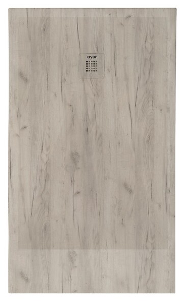 ONDEE - Receveur de douche  NOLA 3 - 90x120x3 - Résine - Nature bois - Bonde - Découpable - large