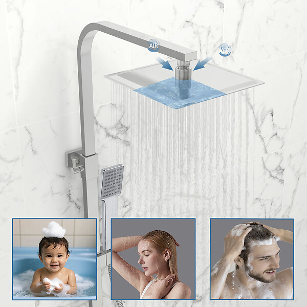 AICA SANITAIRE - AICA Colonne de douche thermostatique, avec mitigeur thermostatique - large