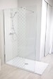 ONDEE - Paroi de douche TAILA - Verre trempé 8mm - Sérigraphie Motif givré - 100x200cm - vignette