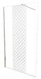 ONDEE - Paroi de douche TAILA - Verre trempé 8mm - Sérigraphie Motif givré - 100x200cm - vignette