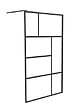 ONDEE - Paroi de douche FABRILIA - Verre trempé 8mm - Finition Noir mat - 90x200cm - vignette