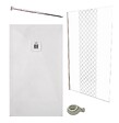 ONDEE - PACK DOUCHE - Receveur blanc 120X90cm + Paroi en 120cm + barre de fixation - vignette