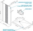 ONDEE - PACK DOUCHE - Receveur blanc 120X90cm + Paroi en 120cm + barre de fixation - vignette
