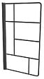 ONDEE - Pare baignoire FABRILIA - 80x140x0,5cm - Verre trempé -  Finitions noir mat - vignette