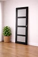 GD MENUISERIES - Porte Coulissante Telia Noir Vitrée H204 x L83 cm, coquilles, tire doigt - vignette