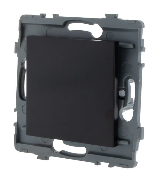 ZENITECH - Bouton poussoir encastrable - à composer - métal Noir brossé - Kouro - Zenitech - large