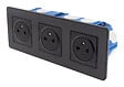 ZENITECH - Prise 2P+T 3x16A - Easy Eject complet - métal Noir brossé Kouro - Zenitech - vignette