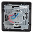 ZENITECH - Interrupteur simple complet va et vient à voyant 10A - métal Noir brossé - Kouro - Zenitech - vignette
