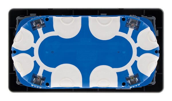 ZENITECH - Prise 2P+T 2x16A - Easy Eject complet - métal Noir brossé Kouro - Zenitech - large