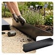 VOUNOT - Lot de 5 Bordure de jardin en métal flexible 100x18cm noir - vignette