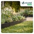 VOUNOT - Lot de 35 Bordure de jardin en métal flexible 100x13cm noir - vignette