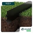 VOUNOT - Lot de 35 Bordure de jardin en métal flexible 100x13cm noir - vignette