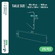 VOUNOT - Lot de 15 Bordure de jardin en métal galvanisé flexible 100x18cm - vignette