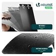 VOUNOT - Lot de 20 Bordure de jardin en métal flexible 100x13cm noir - vignette