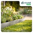VOUNOT - Lot de 5 Bordure de jardin en métal galvanisé flexible 100x13cm - vignette
