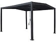 HABITAT ET JARDIN - Pergola bioclimatique toit 2 pans "Victoria" en aluminium et métal- 4 x 3 m - Gris - vignette