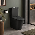 STANO - Toilette WC à poser CIPOLI en céramique noir mat - vignette