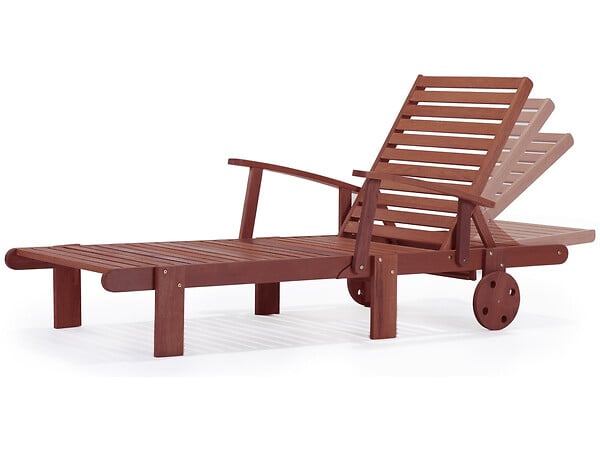 HABITAT ET JARDIN - Bain de soleil pliant en bois exotique "Tokyo" - Mahogany- Marron acajou - large