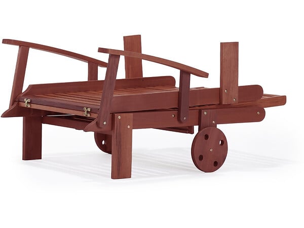 HABITAT ET JARDIN - Bain de soleil pliant en bois exotique "Tokyo" - Mahogany- Marron acajou - large
