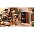 SAHARA - Poêle à gaz mobile 3,4KW Effet feu de bois - Chauffage gaz Rouge & Noir + Tuyau gaz + Détendeur butane Manhattan Sahara - vignette