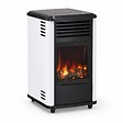 SAHARA - Chauffage à gaz 3.4 KW mobile Effet feu Blanc et Noir + Tuyau gaz + Détendeur butane Manhattan Sahara - vignette