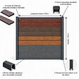 MCCOVER - Kit complet de départ/fin clôture en composite coextrudé 1,50 L x 1,80 H Ambre, H.180 cm, L.150 cm - vignette