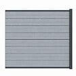 MCCOVER - Kit complet extension clôture en composite coextrudé 1,50 L x 1,80 H (lames réversibles) Gris anthracite/ Gris clair, H : 180 cm, L : 150 cm - vignette