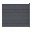 MCCOVER - Kit complet extension clôture en composite coextrudé 1,50 L x 1,80 H (lames réversibles) Gris anthracite/ Gris clair, H : 180 cm, L : 150 cm - vignette
