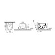 VITRA - Pack WC suspendu VitrA Sento Blanc Compact  + Bâti  auto-portant V-Fix Core  + Plaque Round Blanc - vignette