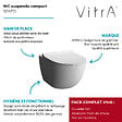 VITRA - Cuvette WC suspendu compact sans bride VitrA Sento avec abattant frein de chute déclipsable - vignette