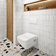 VILLEROY ET BOCH - Pack WC suspendu sans bride Architectura Twistflush [e³] rectangle + bâti-support sol et mur + plaque blanc - vignette