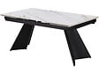 HABITAT ET JARDIN - Table de repas extensible en céramique 6 à 10 personnes "Equinoxe" - Blanc marbré gold - vignette