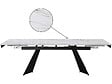 HABITAT ET JARDIN - Table de repas extensible en céramique 6 à 10 personnes "Equinoxe" - Blanc marbré gold - vignette
