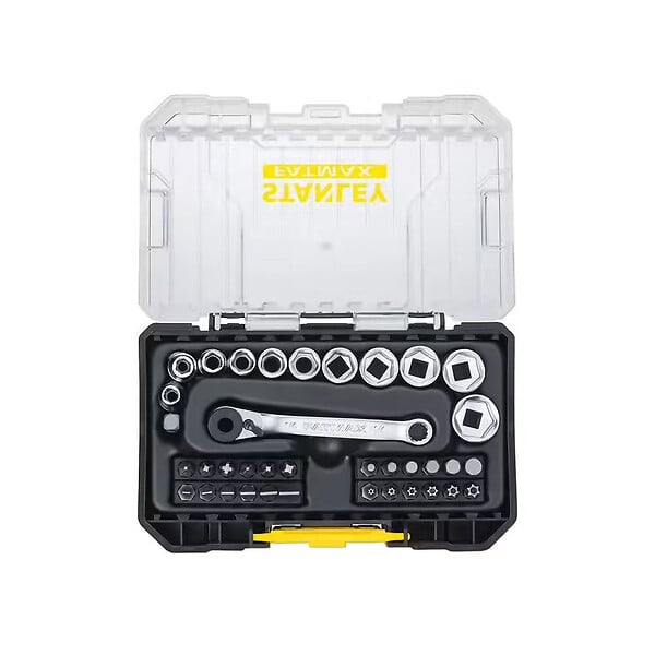 STANLEY Fatmax - Coffret de douilles et embouts - 37 pièces - format STAKBOX - large
