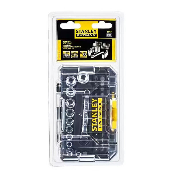 STANLEY Fatmax - Coffret de douilles et embouts - 37 pièces - format STAKBOX - large