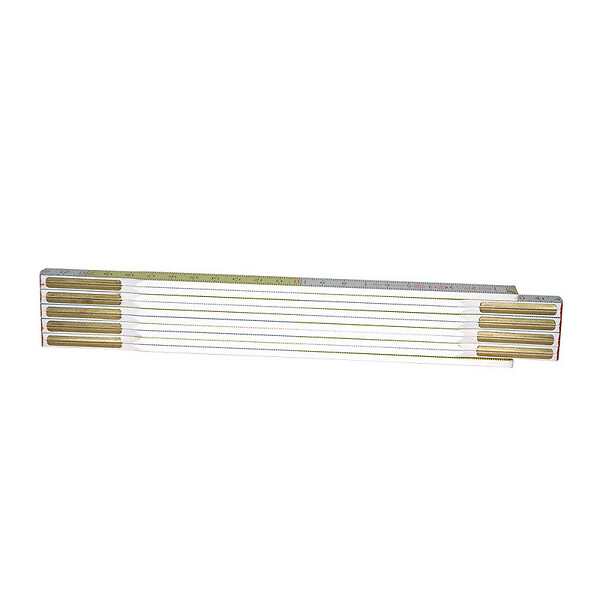 STANLEY - Mètre pliant bois 2m x 17mm - blanc/jaune - classe III - large