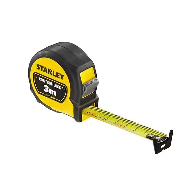 STANLEY - Mètre ruban 3 m avec lame 19mm - Précision classe II - large