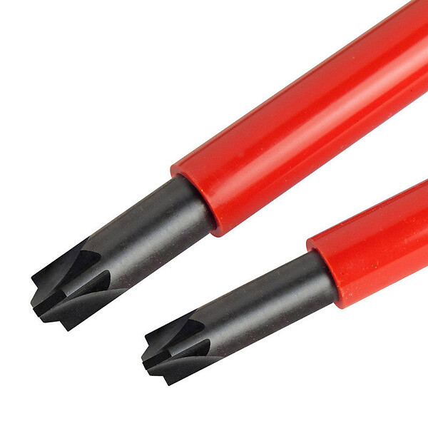 STANLEY Fatmax - Tournevis borniers isolés 1000V - Pozidriv - Set de 2 - large