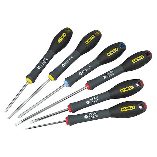 STANLEY Fatmax - Tournevis de précision - Jeu de 6 - Acier chrome vanadium - large