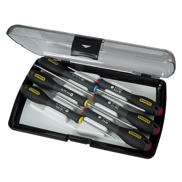 STANLEY Fatmax - Tournevis de précision - Jeu de 6 - Acier chrome vanadium - large