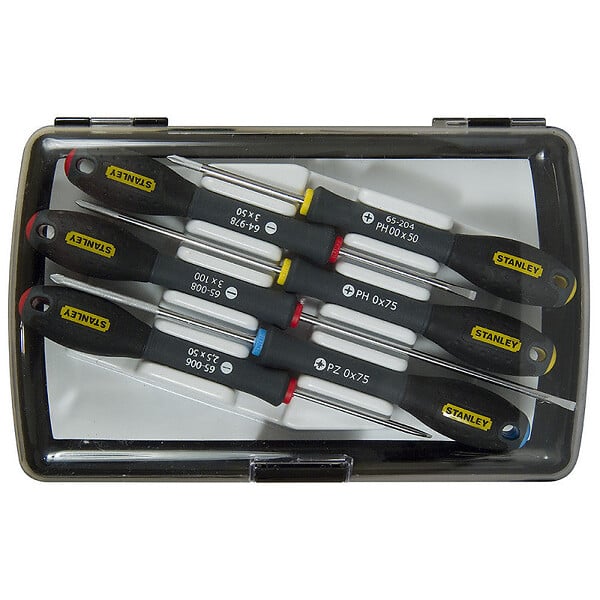 STANLEY Fatmax - Tournevis de précision - Jeu de 6 - Acier chrome vanadium - large
