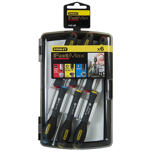 STANLEY Fatmax - Tournevis de précision - Jeu de 6 - Acier chrome vanadium - large