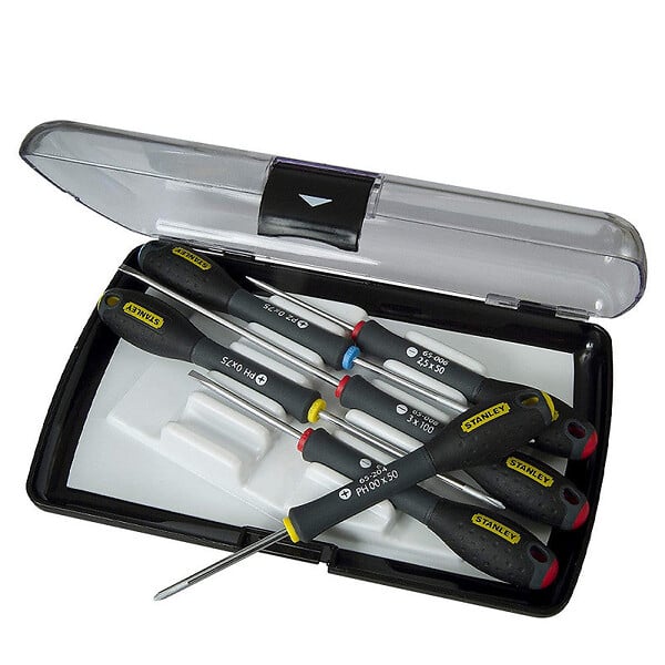 STANLEY Fatmax - Tournevis de précision - Jeu de 6 - Acier chrome vanadium - large
